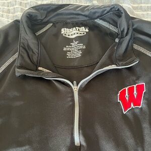 University of Wisconsin Men's 1/4 Zip Pullover Collegiate Athleisure Game day